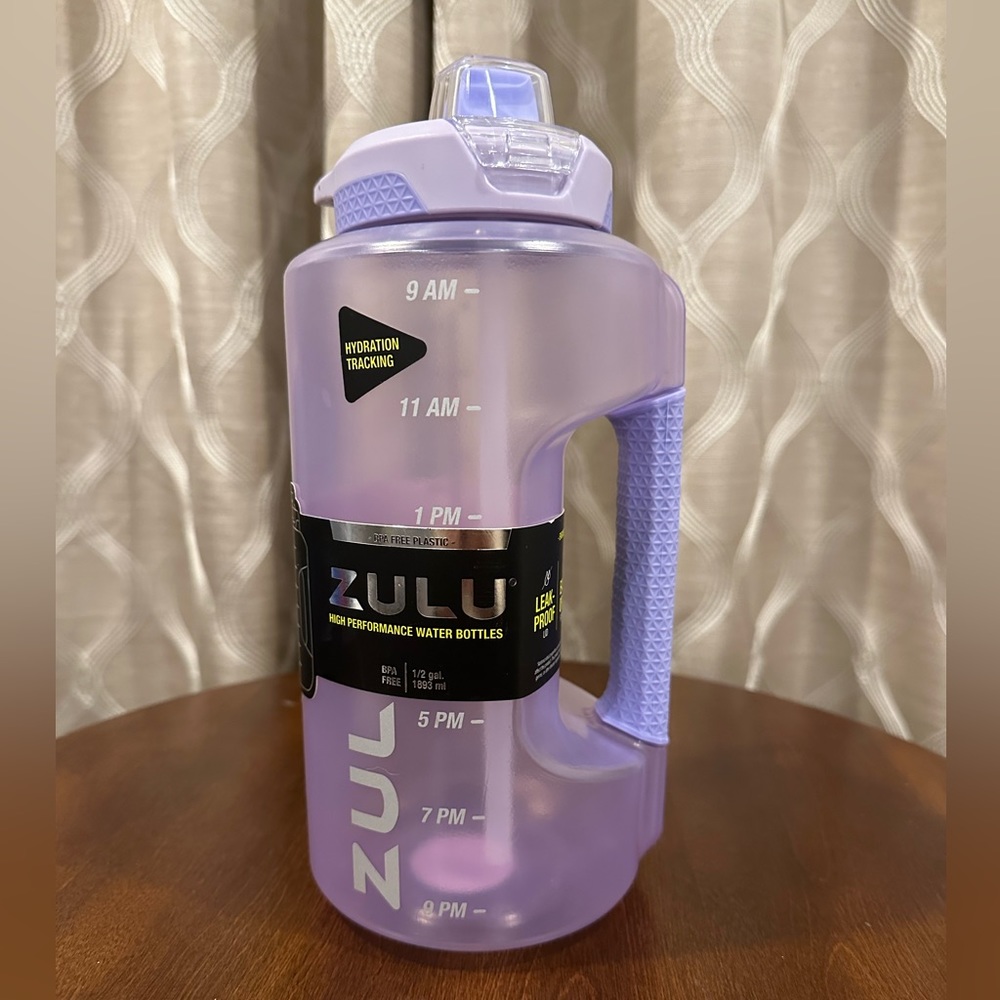 Brand New Zulu Purple 64oz Half Gallon Plastic Goals Water Bottle Jug